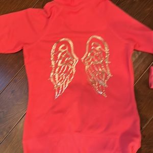 Vintage Victoria Secret hooded zip up sweater with sequined wings- size small